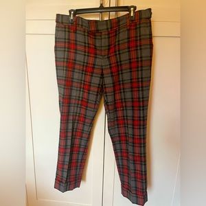 Sz 10 plaid wool trousers. Smythe